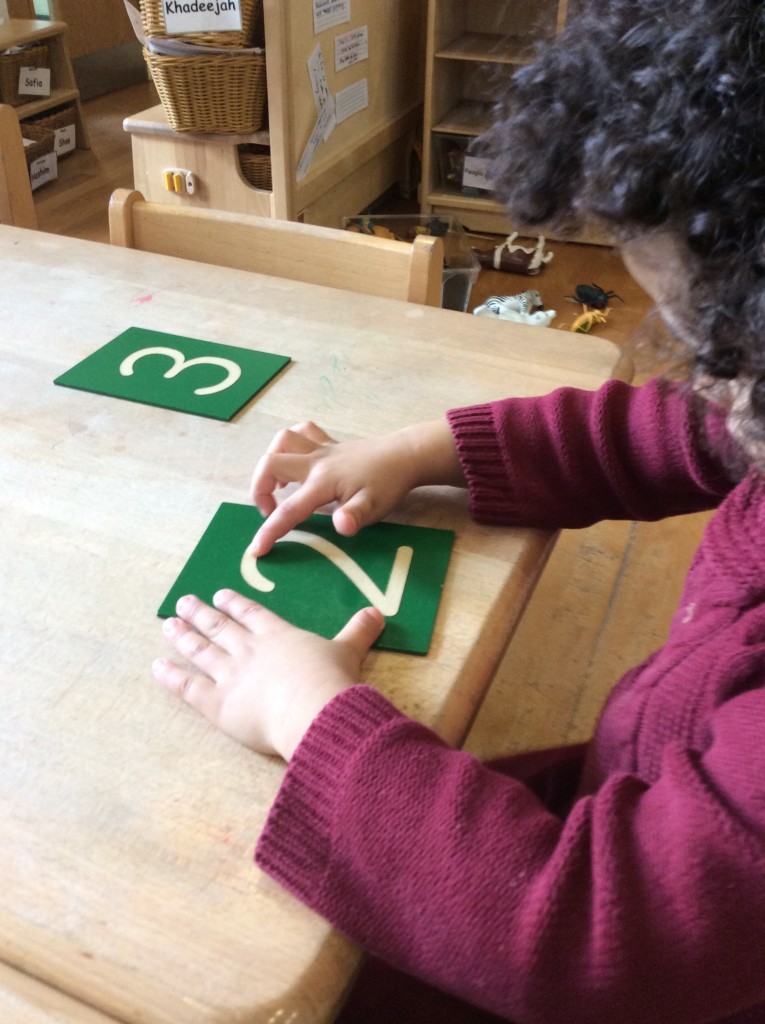Sandpaper numerals.